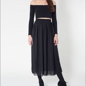 American Apparel chiffon maxi skirt